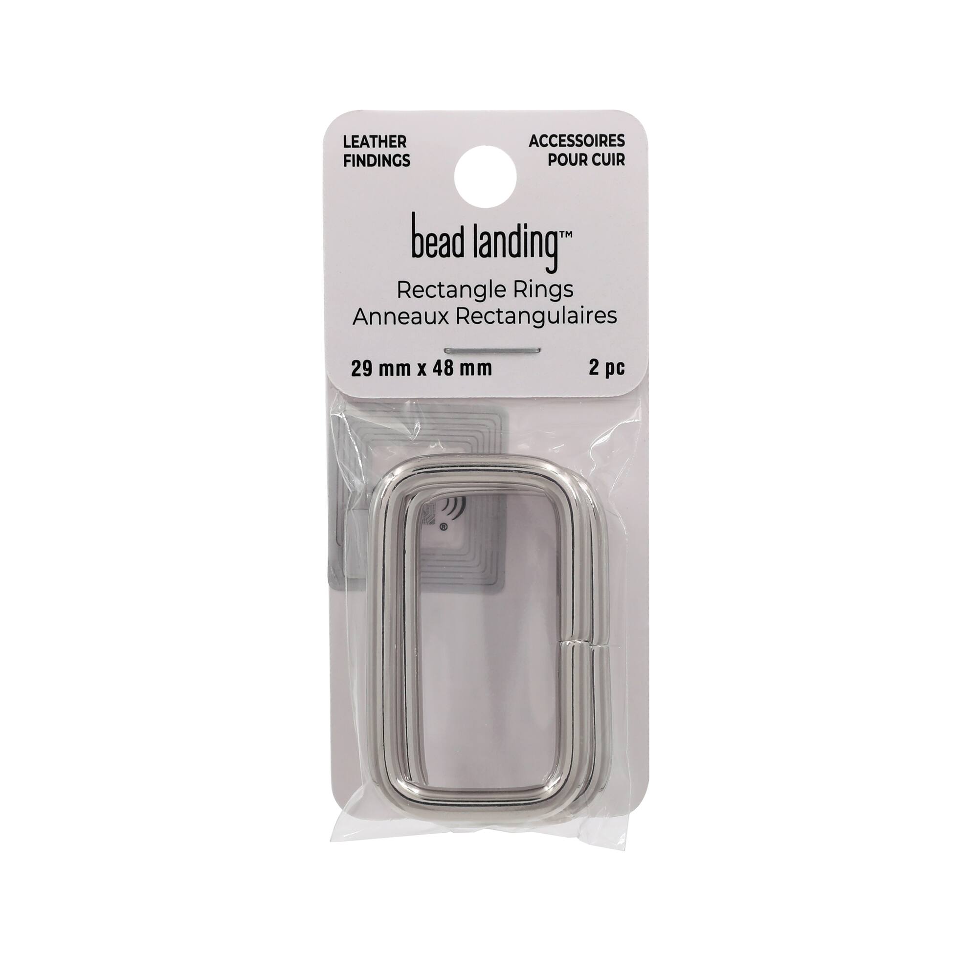 Rhodium Rectangle Rings, 2ct. by Bead Landing™